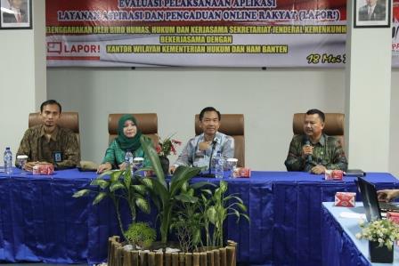 Evaluasi LAPOR Kanwil Banten