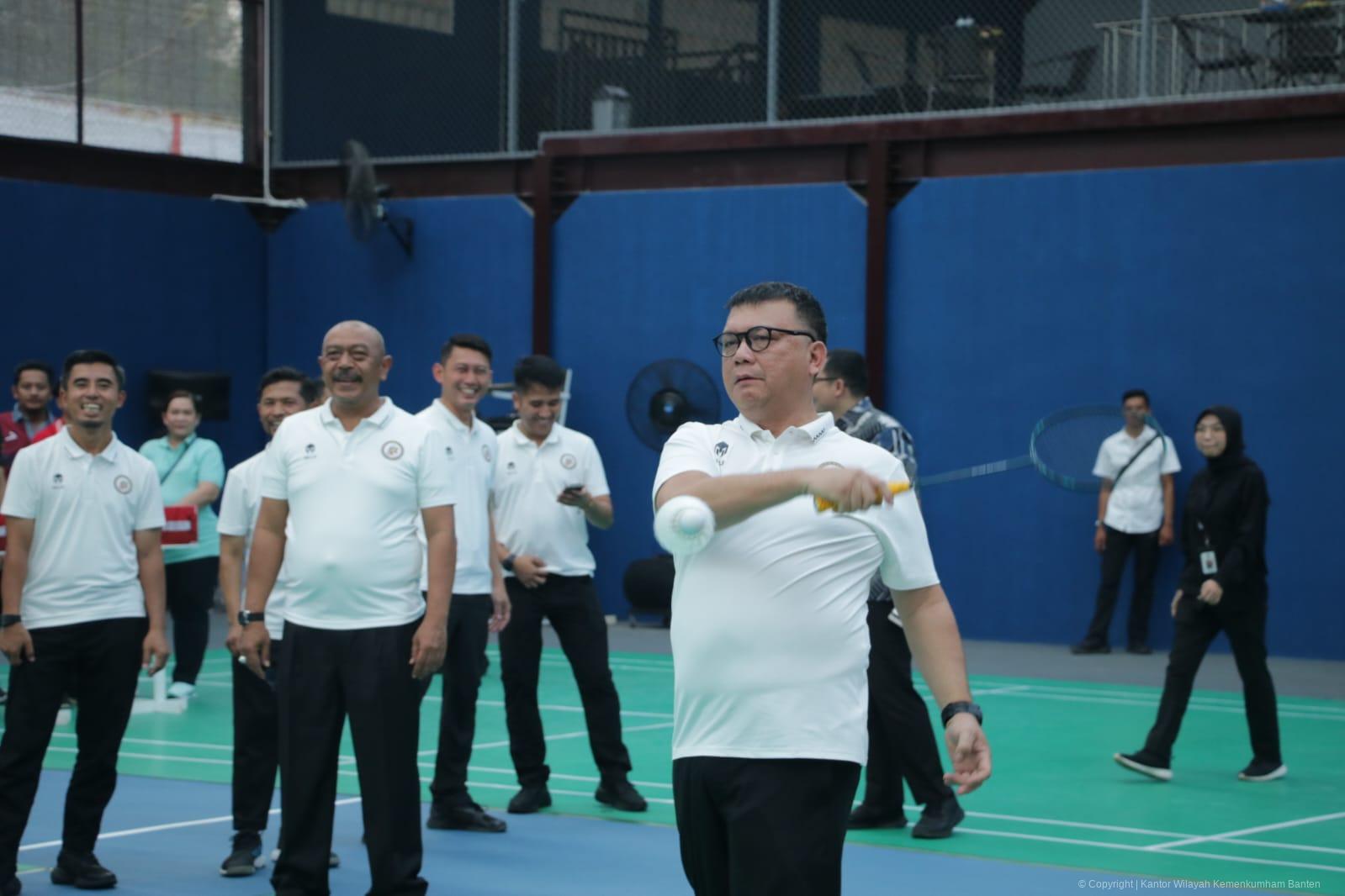 Pertandingan Fenomenal Badminton di GOR Baru Lapas Kelas I Tangerang 